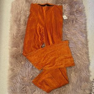 Free People Orange Flare Pants